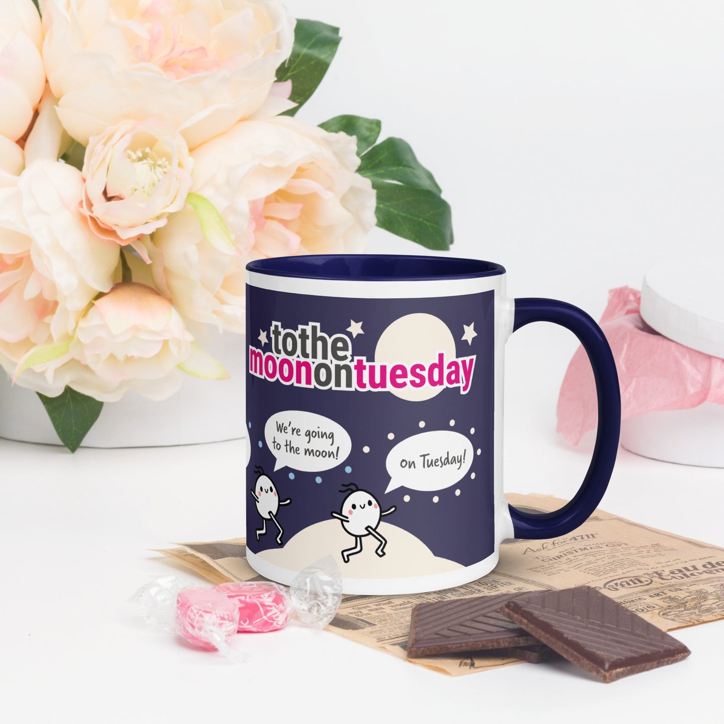 to the moon fun gift cartoon coffee mug